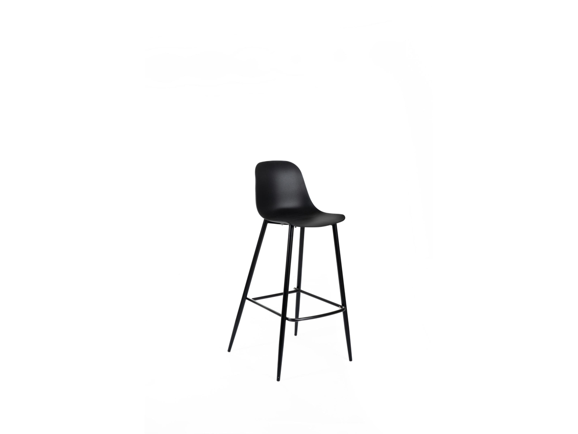Taburete Frida en Polipropileno Negro Juego de 2 Piezas STONES