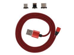 Cable De Datos (carga Rápida, Magnético) 3 En 1 Creativo Circular Magnético Para Teléfonos Android Lightning Type-c