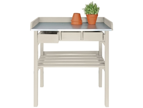Banco de trabajo de jardín ESSCHERT DESIGN blanco CF29W