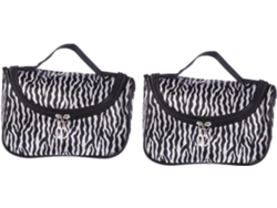 Neceser De Viaje De 2 Piezas Con Estampado, Neceser Portátil Con Compartimento Y Organizador.