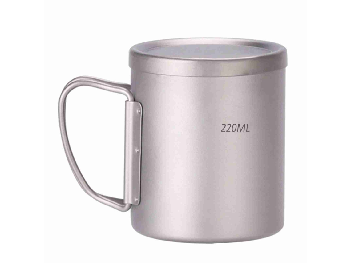 Vaso De Titanio De Doble Pared De 220 Ml/330 Ml/450 Ml/550 Ml Para El Hogar, La Oficina, Acampadas, Senderismo Y Picnics.