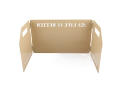 Parabrisas plegable para estufa de camping color caqui