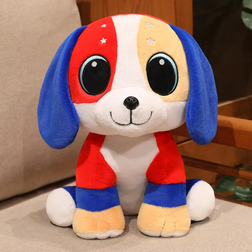(estilo A, 30 Cm) Lindo Y Adorable Peluche De Perro Con La Bandera Nacional, Perfecto Para Cumpleaños Infantiles Y Regalos De Navidad.