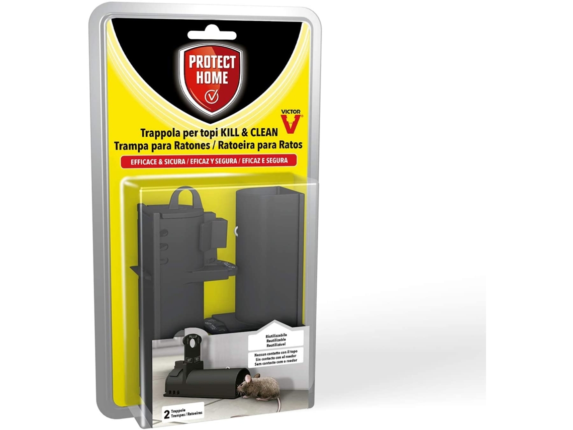 PROTECT HOME Trampa Uso Limpio Ratón Kill & Clean Envase 2 Unidades.