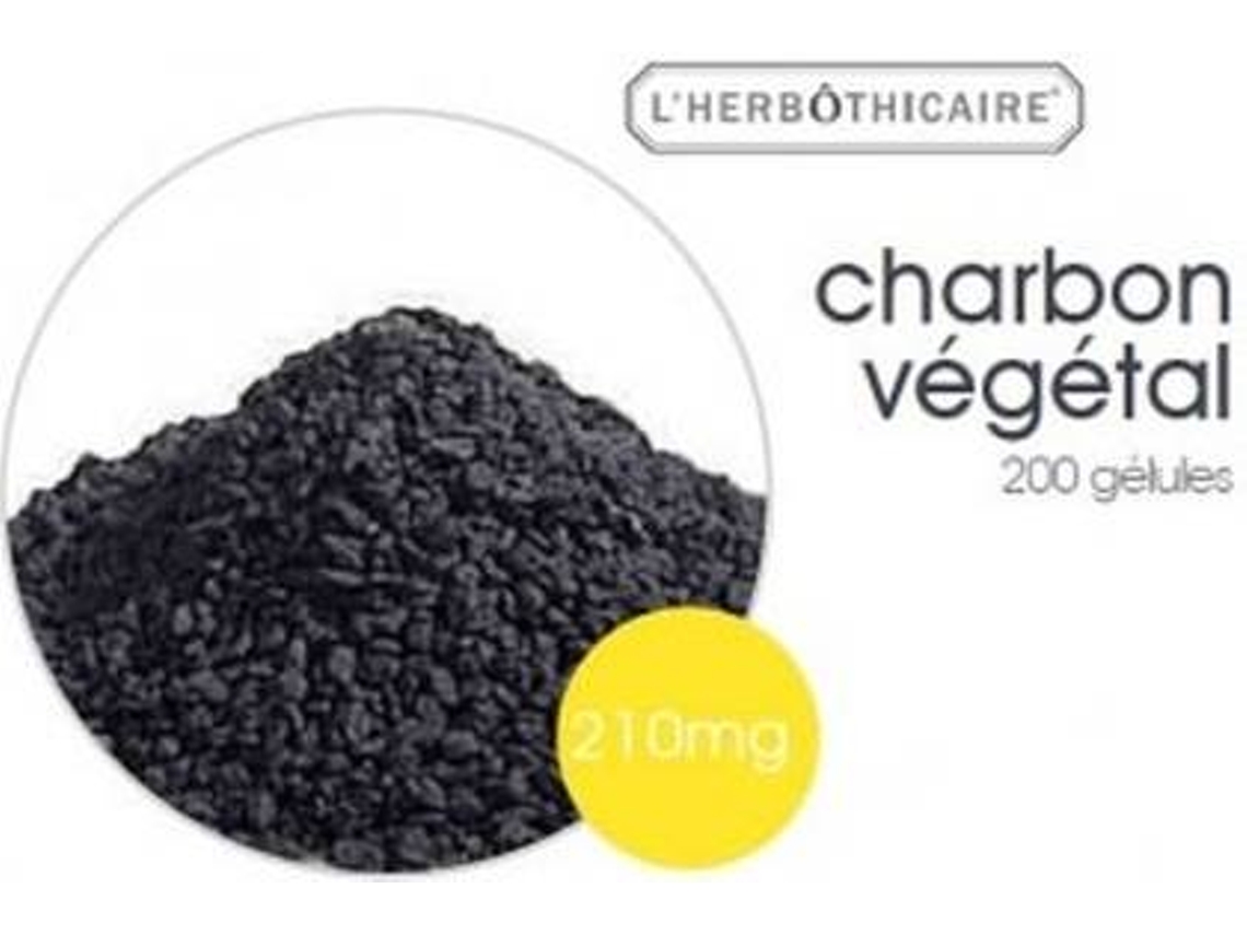 Complemento Alimentar L'HERBOTHICAIRE Carvão Vegetal (180 cápsulas de 210mg)