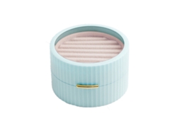 Caja de joyas de cuero PU portátil para viaje Kofihety