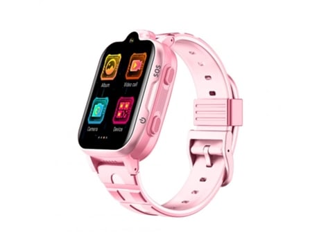 Smartwatch Niños Gps Tracker 4G Sos Hd Videollamada Pantalla táctil IP67 Teléfono impermeable K15 Rosa