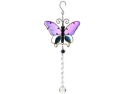 Adorno de ventana de cristal brillante con cadena de hierro. Ideal para crear un arcoíris. 16,5 cm (6,5 pulgadas)
