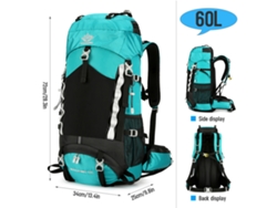 Mochila De Trekking Impermeable De 60 Litros Con Funda Para La Lluvia, Ideal Para Acampar Y Viajar Al Aire Libre.
