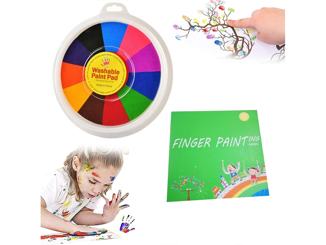 Kit De Pintura De Dedos Para Niños, Pintura Lavable No Tóxica, Juguetes De Dibujo Para Manualidades.