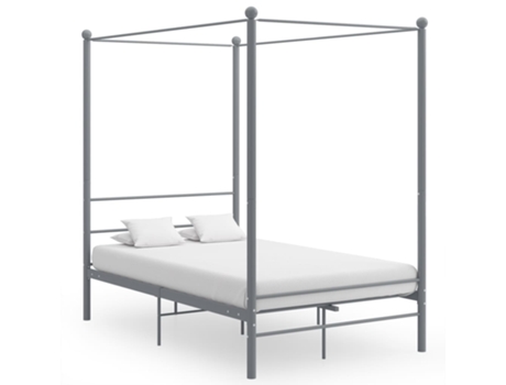 MAISON EXCLUSIVE Estructura de cama con dosel 140X200 cm metal gris