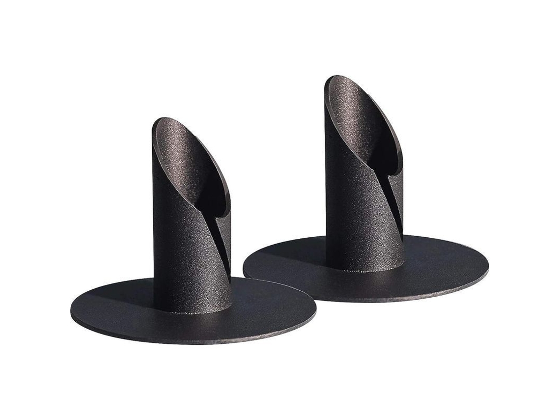 2026-2 Portavasos De Metal Negro Para Velas De 3/4 Pulgada O Led Decoración Para Fiesta Cumpleaños Cena
