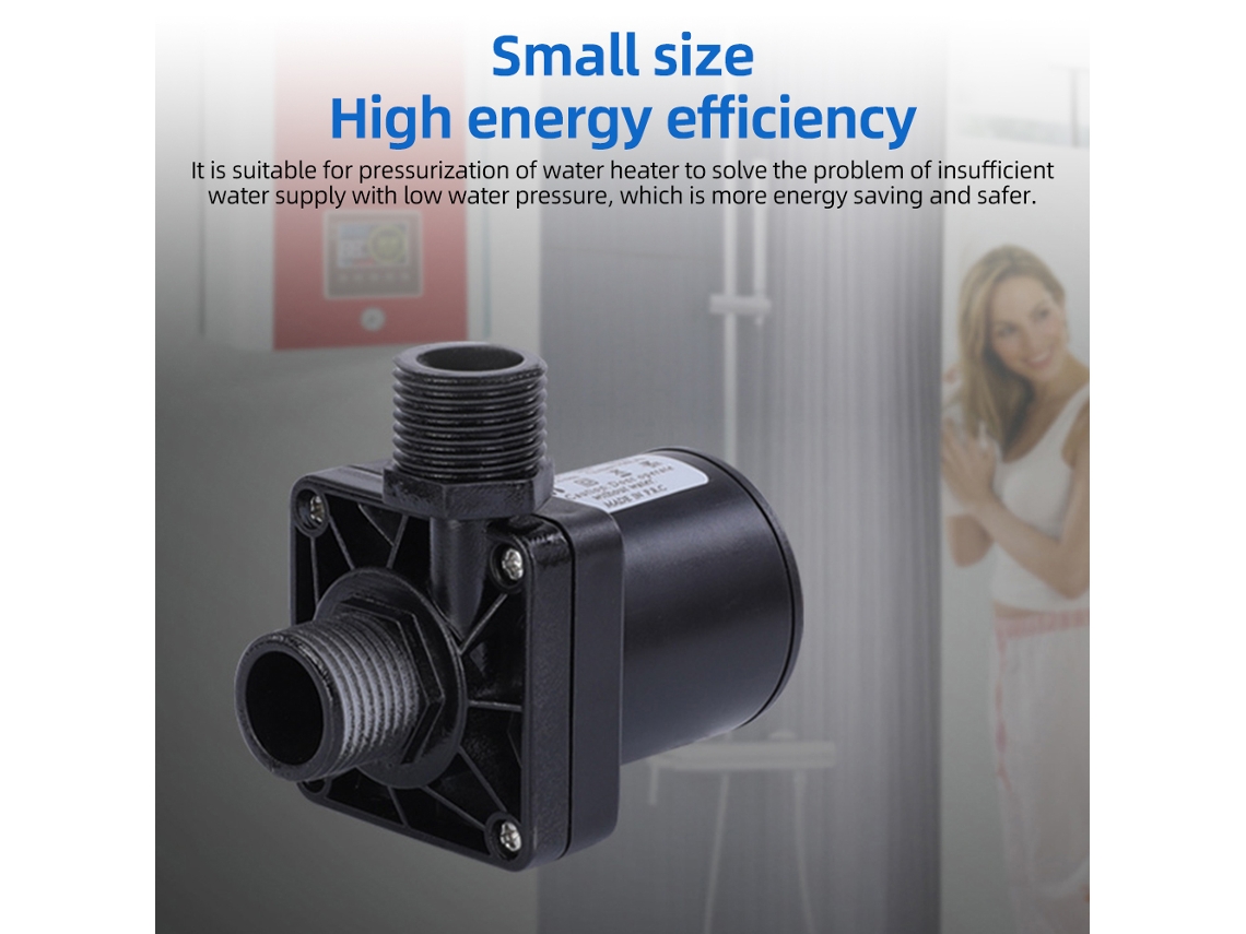 Bomba de CC sin escobillas de 12 V, 700 L/H, 20 W, microbomba sin escobillas, 5 m/16,4 pies, bomba de refuerzo de alta temperatura para peceras, fuentes, piscinas y estanques.