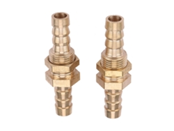 2026velora-2 Piezas Conector De Roble De Manguera De Latón Bulkhead Para Tubería Acoplamiento Adaptador (6mm)