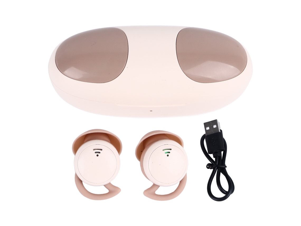 Auriculares Bluetooth 5.3 Con Cancelación De Ruido Para Dormir, Conducir, Andar En Bicicleta, Hacer Senderismo, Color Rosa Café.