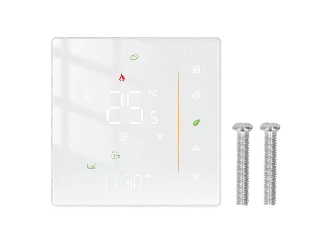 Termostato Inteligente Programable Wi-fi Con Control Por Aplicación Para Calefacción Eléctrica Por Suelo Radiante 95-240v Blanco