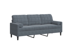 Maison Exclusive - Sofá De 3 Plazas Con Cojines Terciopelo Gris Oscuro 180 Cm