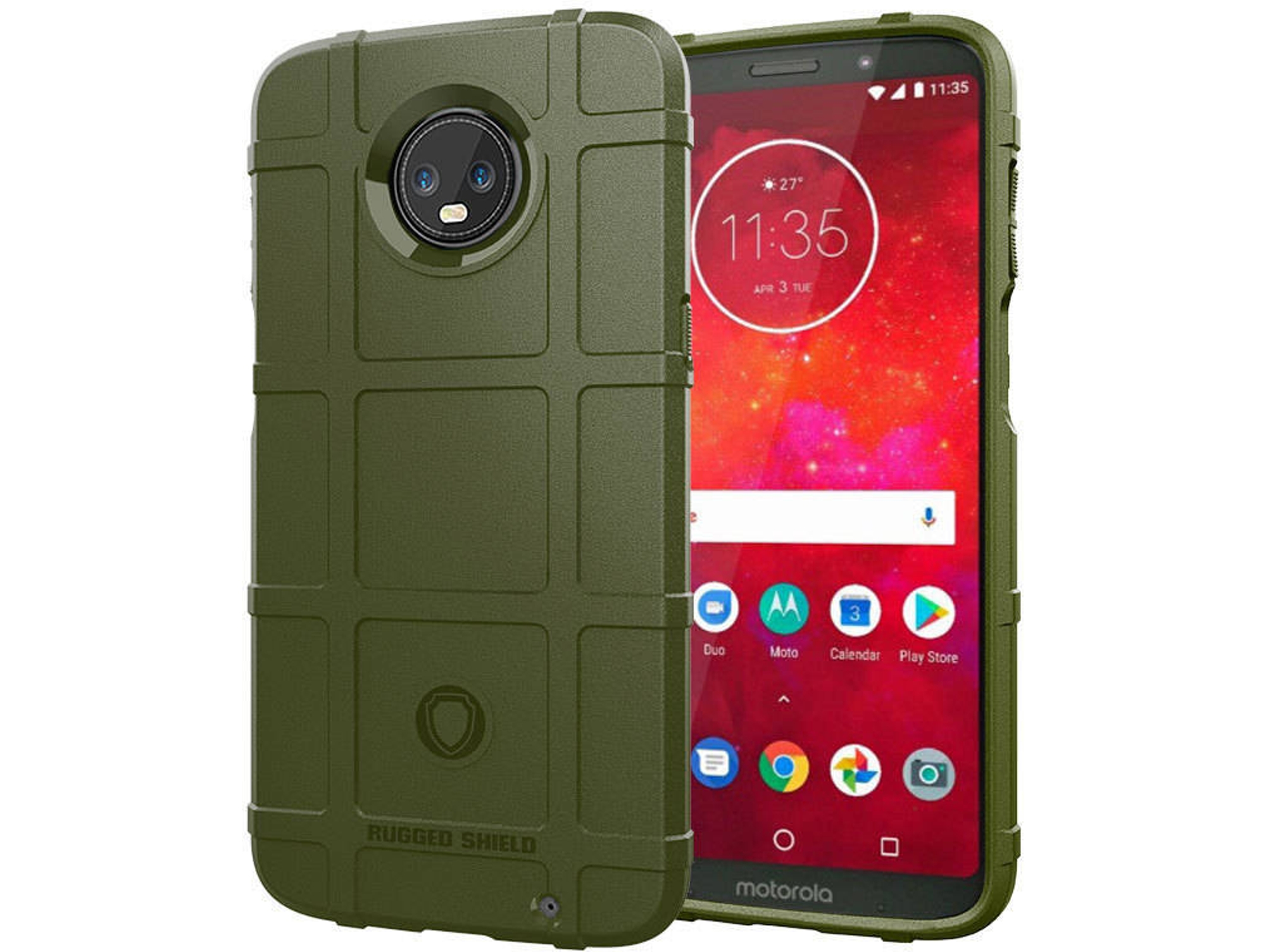Carcasa Motorola Moto Z3 Force Protective Verde
