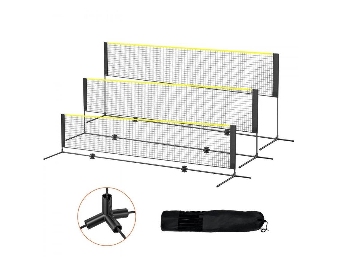 Red de juego multideporte ajustable de 4,2 m con estuche Tekmaquinas