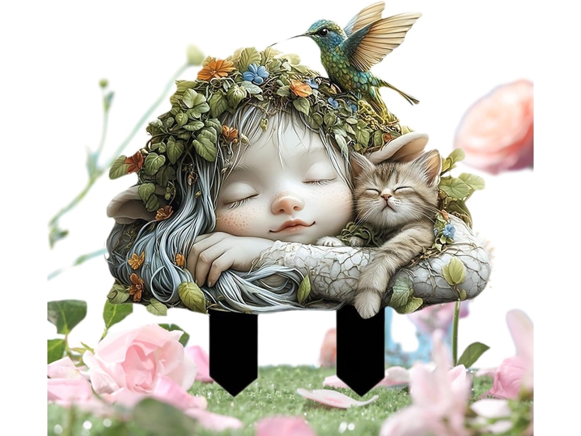 Decoraciones De Hadas: Estaca Mágica Para Jardín, Figura Decorativa, Adorno En Miniatura Diseño De Metal Premium A La