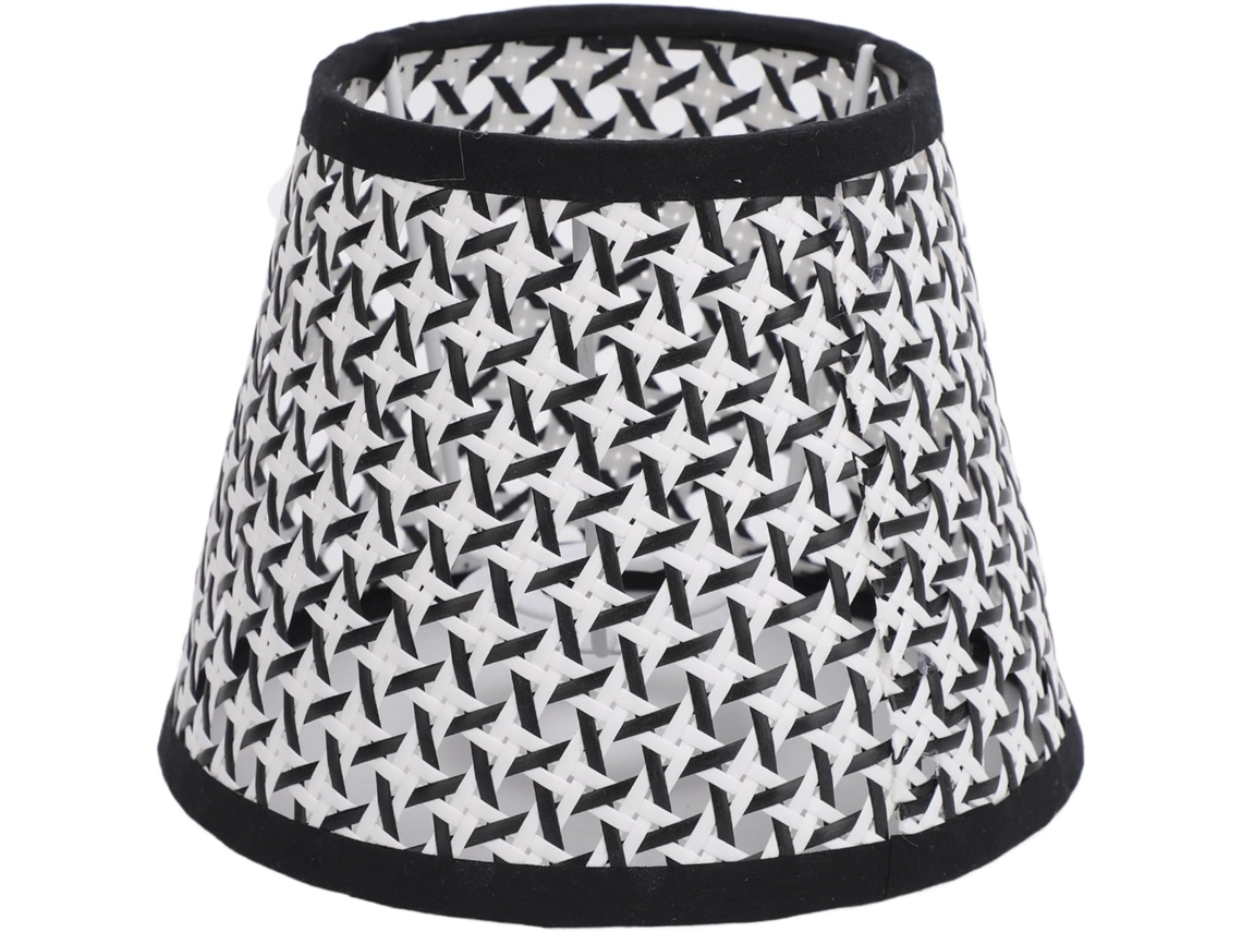 Lámpara de mesa de mimbre sintético tejido, compatible con casquillos E27 y E14, en polietileno. Lámpara de mesa decorativa en polietileno Gokoco.