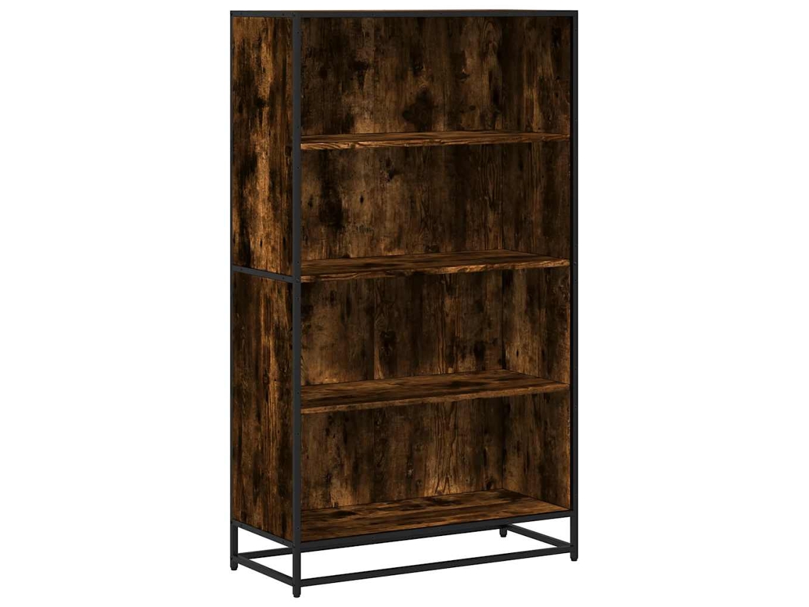 Estantería de madera de roble ahumado de MAISON EXCLUSIVE, 80,5x35x139 cm