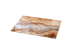 Tablero De Vidrio Rectangular Espelharte (140x70 Cm - Madera Natural Con Resina - Beige)