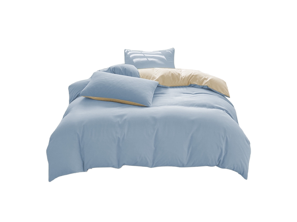 Juego de cama de algodón lavado, incluye edredón acolchado para todas las estaciones, sábana ajustable y fundas de almohada, Perenni Technology.
