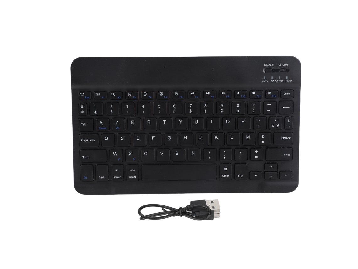 Teclado Inalámbrico Bluetooth Ultradelgado De 10 Pulgadas Con Teclas Grandes Para Tablet, Teléfono Móvil Y Ordenador.