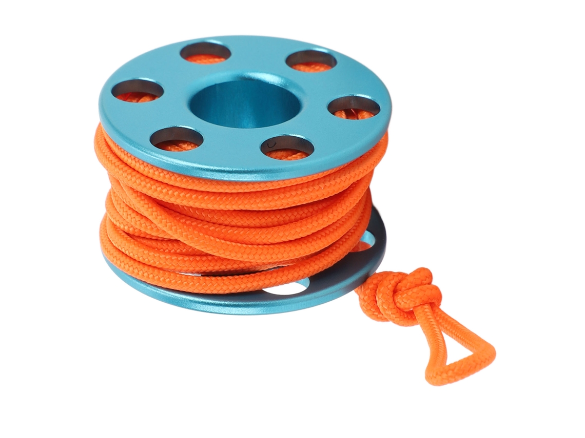 2026rebe-bobina De Dedo Para Buceo Scuba Aluminio Mini Con Hilo Nylon Fluorescente Para Cuevas Submarinas Azul