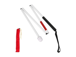 Bastón plegable de aleación de aluminio de 127 cm con 4 secciones para personas ciegas.