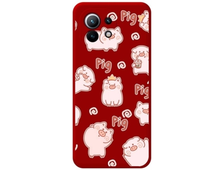 Carcasa Xiaomi Mi 11 5G TUMUNDOSMARTPHONE Cerdos Rojo
