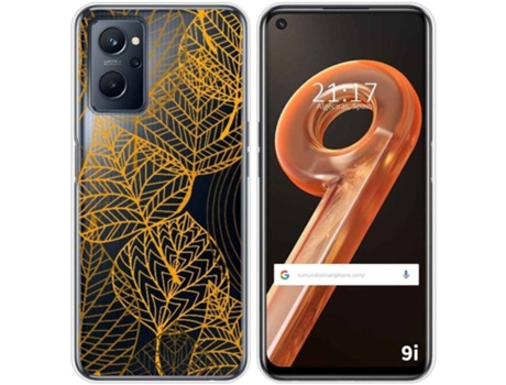 Carcasa Realme 9i TUMUNDOSMARTPHONE Dibujos Transparente Hojas Multicolor
