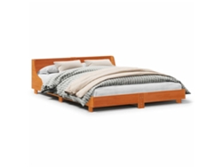 Maison Exclusive - Estructura De Cama Sin Colchón Madera Maciza Marrón 120x190 Cm