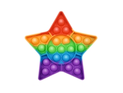 Juguete sensorial de silicona, burbujas arcoiris, 12 cm, modelo B