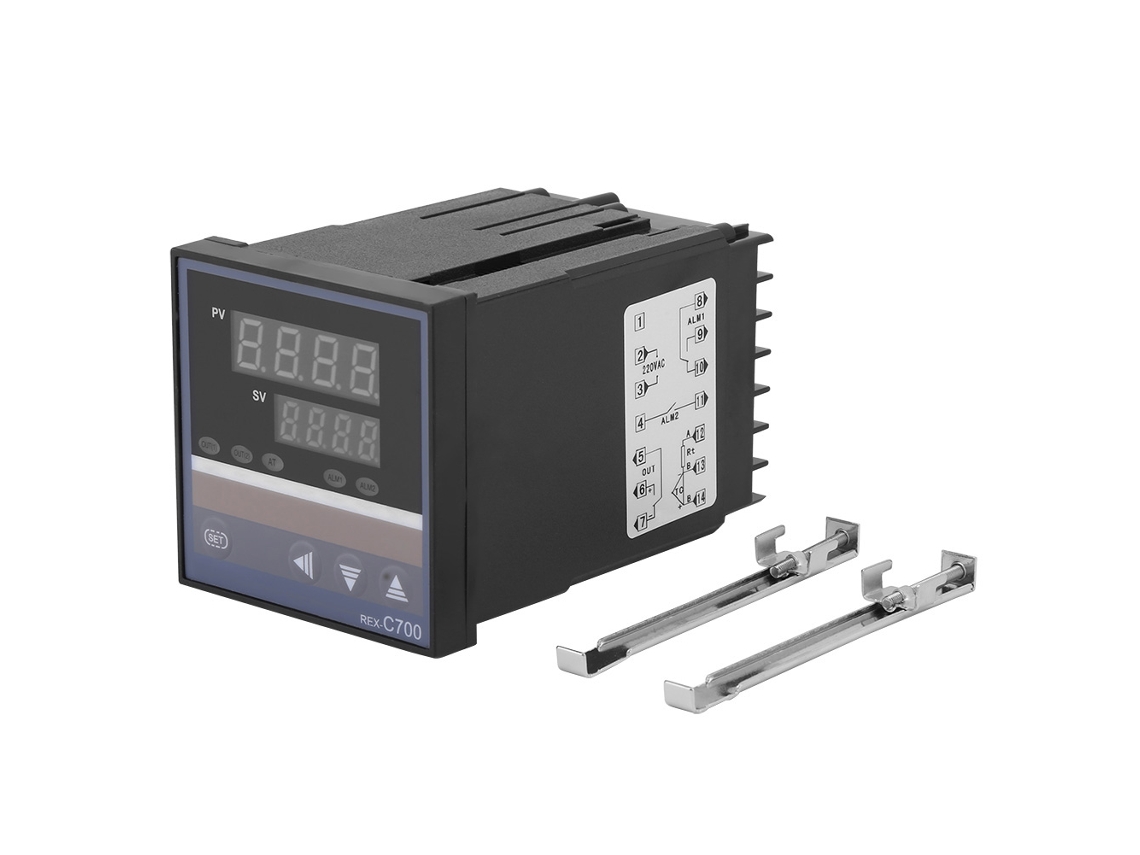 Controlador De Temperatura Digital Pid Rex-c700, 0-400 ℃, Entrada De Termopar, Salida De Relé, 220 V