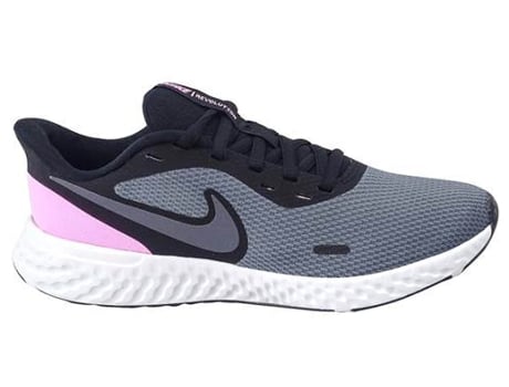 Zapatillas Deportivas NIKE Revolution 5 (Grafite, Rosa, Gris - Tejido, Material Sintético - 35,5)