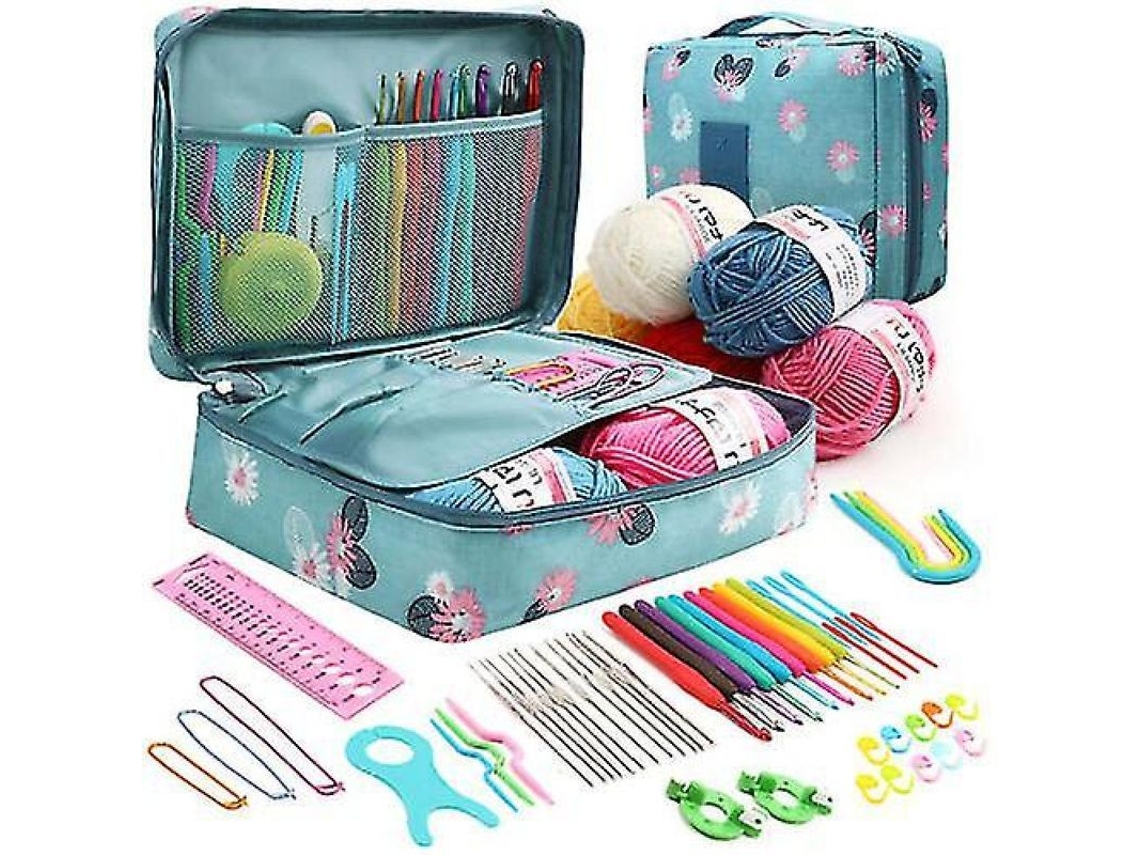 Kit Ergonómico De Ganchillo Con 5 Carretes De Hilo Y Herramientas Para Principiantes (1 Juego) Ezg Violetas