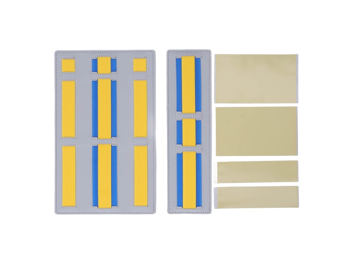 Organizador portátil de madera contrachapada Baok para portátil, cable y ratón inalámbrico - Amarillo eléctrico