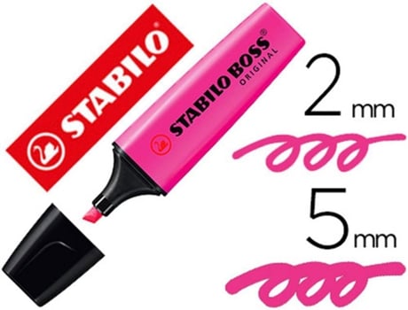 Marcador Stabilo Boss Fluorescente 70 Magenta Venda Múltiplos 10