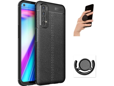 Carcasa, Soporte y Popsocket Realme 7 Rugged Leather Negro