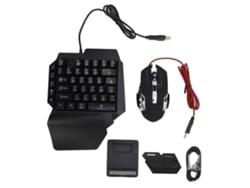 Combo De Teclado Y Mouse Para Juegos De Una Mano Rgb, Convertidor De Teclado Y Mouse, Soporte Ajustable Para Teléfono, Paquete Combinado De Juegos Mó