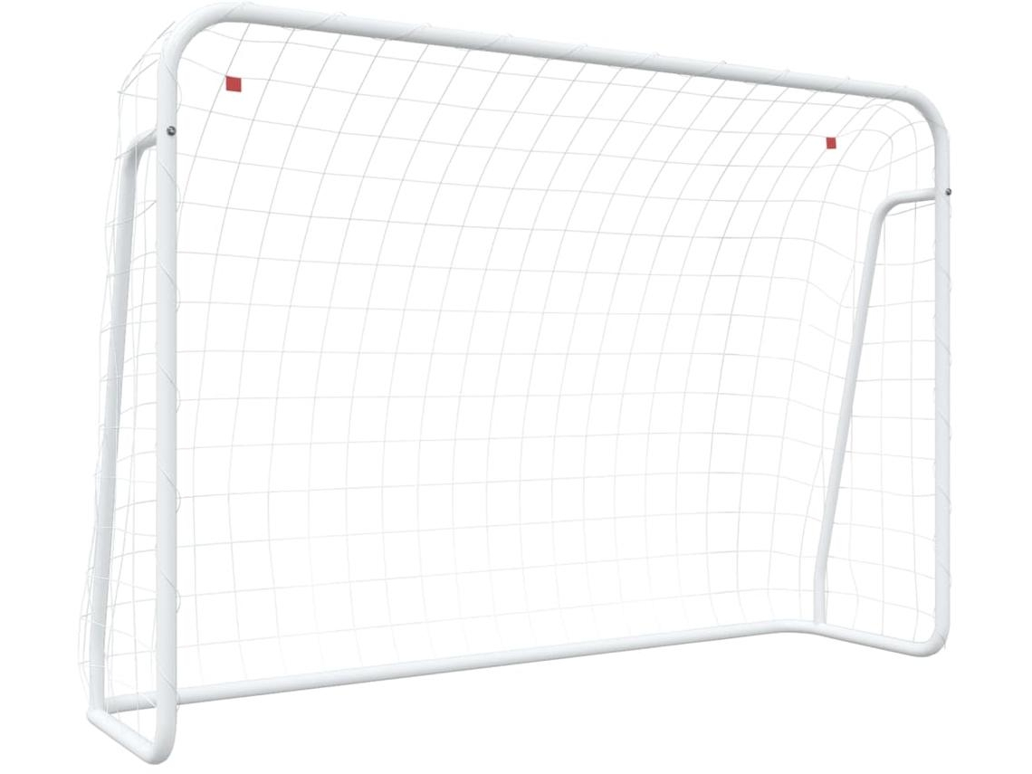 Portería De Fútbol VIDAXL Blanco Acero (214 x 75 x 152 cm)