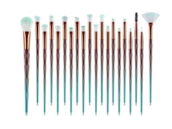 Kit de 20 pinceles de maquillaje para decoración de uñas azul grisáceo USHION