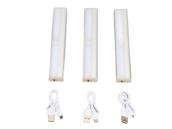 Yncm2026-3 Piezas Luces Led Con Sensor De Movimiento Inalámbricas Recargables Usb Automáticas Para Armarios Y Gabinetes