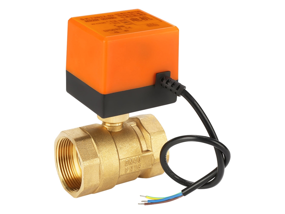Válvula De Bola Motorizada De Latón De 2 Vías 3 Cables Dn40 G1-1/2''