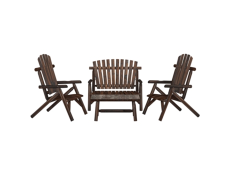 Conjunto 4 de muebles de jardín VIDAXL madera maciza de abeto