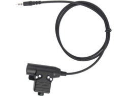 Adaptador Ptt Con Botón Y Cable Para Sistema De Auriculares De Radio.