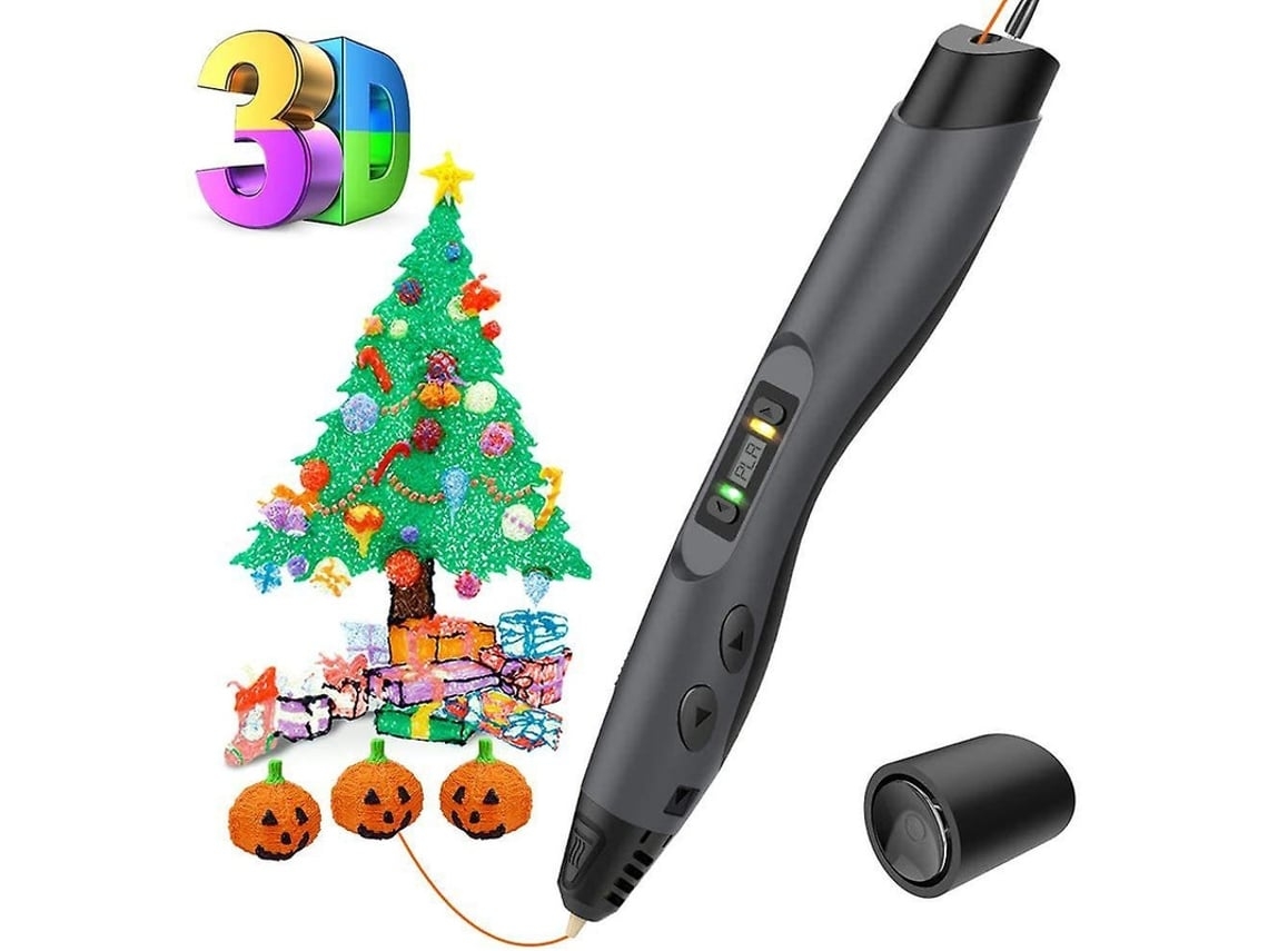 Bolígrafo de impresión 3D para niños, el mejor regalo para niños, popular, mágico, creativo, para regalo de bricolaje, negro Lalamoli