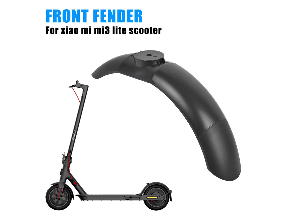 Accesorios Fwinl para patinete eléctrico Xiaomi Mi3 Lite y Mi4 Lite: guardabarros delantero negro.